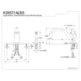 thumbnail image 2 of Kingston KS6571ALBS Vintage Single-Handle Kitchen Faucet with Brass Sprayer, Polished Chrome, 2 of 4