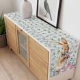 thumbnail image 4 of Bunny Easter Table Runner - 48 Inch Long, Kitchen Dining Table Runner Dresser Scarves, Spring Floral Rabbits Checkered Farmhouse Farmhouse Decor for Coffee Tables Wedding Party Banquet, 4 of 8