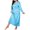 Light Blue, variant on Jamicy Long Nightgowns for Women Long Sleeve Sleepshirts Loungewear Casual Sleepwear Loose Sleep Dress Soft Sleepwear Nightwear