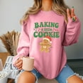 thumbnail image 3 of Christmas Pregnancy Announcement Sweatshirt Growing A Little Cookie Sweatshirt Baking A Little Cookie Shirt, 3 of 5