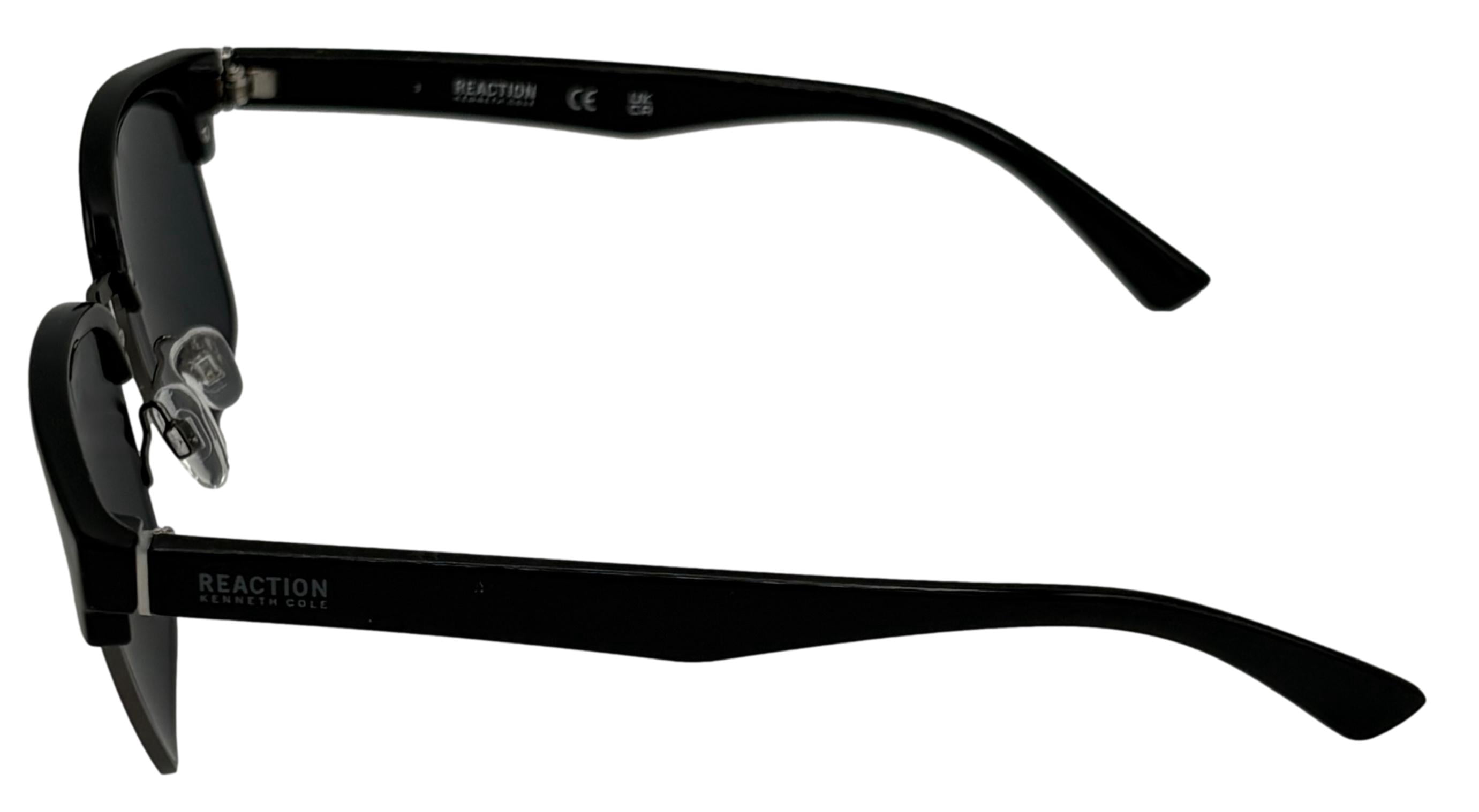 Kenneth Cole Reaction KC1433 Sport Golf Sunglass, Gloss Black Frame/Smoke Lens -