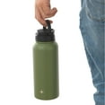 thumbnail image 2 of JoyJolt Vacuum Insulated Water Bottle with Flip Lid & Sport Straw Lid - 32 oz - Green, 2 of 8