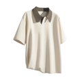 thumbnail image 6 of hoksml Men Plus Size T Shirt Top Big And Tall Polo Shirts Solid Color Collared Colour Blocking Collar Athletic Short Sleeve Casual Loose Tee Shirts, 6 of 6