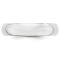 thumbnail image 4 of Auriga Fine Jewelry 10K White Gold 5mm Half Round Wedding Band for Women Size 13.5, 4 of 6