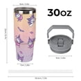 thumbnail image 2 of Kuromi And My Melody 30 Oz Tumbler With Handle And Straw, Stainless Steel Vacuum Travel Mug, Double Wall Vacuum Insulated Tumbler With Lid, Water Bottle for Gifts Party Office Coffee, 2 of 8