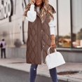 thumbnail image 2 of Niaviben Long Puffer Vest Women Hooded Vest Plus Size Puffer Vest Womens Long Vest Womens Jacket Women Puffer Jacket Womens Winter Coats Coffee 3XL, 2 of 6