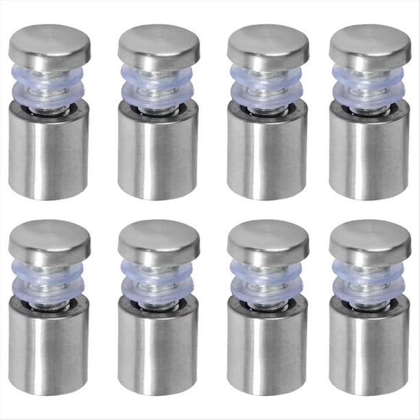 Tornillos Separadores de 3/4 de Diámetro X 1 Pulgada (19x25 Mm) Soportes para Letreros de Montaje en Pared Clavos de Vidrio Acrílico 8 Piezas