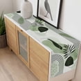 thumbnail image 4 of Boho Geometric Table Runner - 120 Inch Long, Kitchen Dining Table Runner Dresser Scarves, Farmhouse Green Abstract Stripes Leaves Farmhouse Decor for Coffee Tables Wedding Party Banquet, 4 of 8