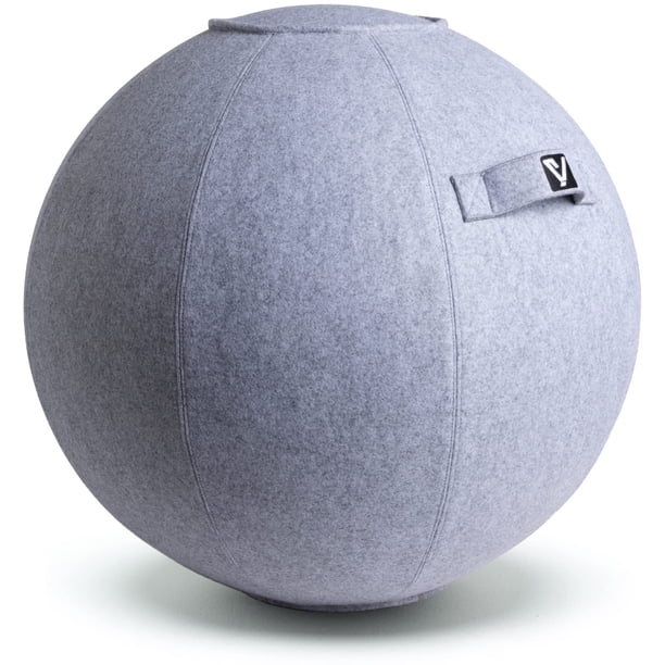 Yogivo Silla De Bola Para Sentarse Para Oficina Y Hogar, Pilates, Ejercicio, Pelota De Yoga Con Cubierta Para Equilibrio, Estabilidad Y Fitness, Asiento Ergonómico De Pelota De Ejercicio Con Asa Y Bom
