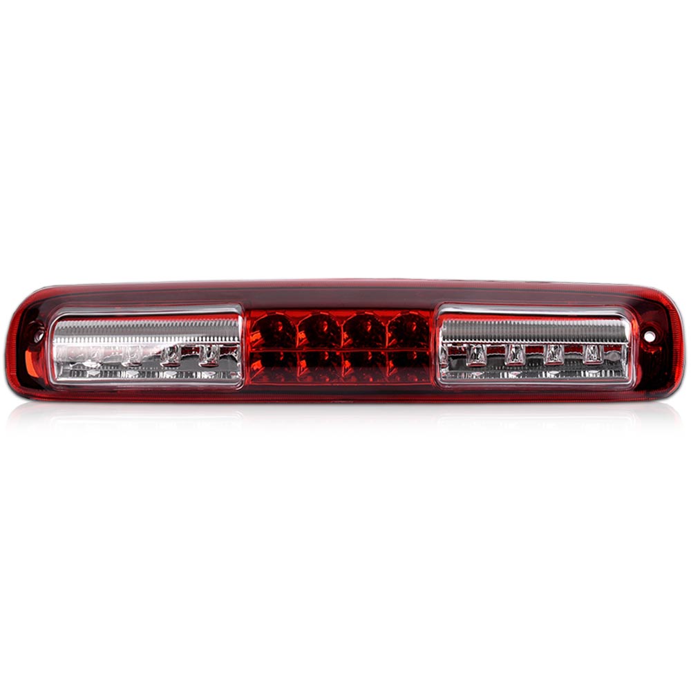LED Tube Tail Lights For 2003–2007 Chevy Silverado 1500, 2500HD, 3500 – Red/Crystal Chrome Housing