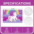 thumbnail image 4 of Girls Unicorn Placemats 12x18, Kawaii Cute Unicorn Print Wipeable Table Mats for Kids Boys Girls Cartoon Horse Scratch Proof 4Pcs Place Mats Galaxy Stars Magical Unicorn Meal Mats for Kitchen, Purple, 4 of 4