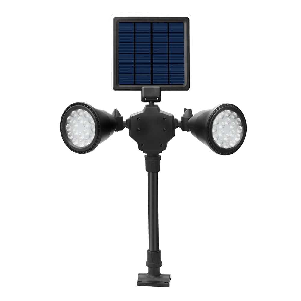 Solar Panel Double Head 36 LED Landscape Lamp Outdoor Waterproof Lamp with  Motion Sensor for Garden