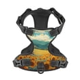 thumbnail image 4 of Lsque Field Style Bicycle Young Sunflower Dog Harness, No-Pull Pet Harness with 2 Leash Clips, Adjustable Soft Padded Dog Vest with Easy Control Handle for Large Dogs-Large, 4 of 9