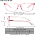 thumbnail image 2 of GJX 2-Pack Progressive Multifocal Computer Glasses Women Men Blue Light Blocking Reading Glasses Spring Hinge Readers (1Pink 1 Transparent,3.0), 2 of 7