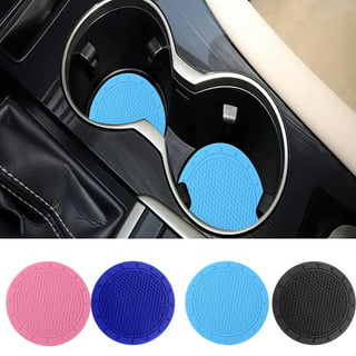 Car Cup Coaster Anti-deform Groove Pattern PVC Anti-slip Round Bendable Car  Drink Holder for Daily 