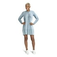 thumbnail image 4 of Time and Tru Women's and Women’s Plus Tiered Mini Shirtdress with Long Sleeves, Sizes XS-3XL, 4 of 5