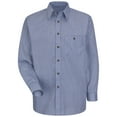 thumbnail image 2 of Red Kap Men's Long Sleeve Mini-Plaid Uniform Shirt, 2 of 4