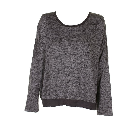 Alfani Womens Sleepwear Heathered Scoop Neck French Terry Pajama Top Only,1-Piec;L