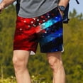 thumbnail image 2 of Fewfanhot Men's American Flag Print Casual Shorts, Patriotic Stripe Quick-Dry Summer Board Shorts with Pockets, S-3XL, 2 of 6