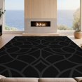 thumbnail image 2 of Design&I 8'x10' Ultra Soft Area Rug, Black Elegance Geometric Interlace Design Contemporary Art Inspired Symmetrical Fluffy Washable Non Shedding for Bedroom Living Room Under Sectional, 2 of 3