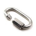 thumbnail image 2 of Flomore M8 Lock Conector de cadena de eslabones rápidos Mosquetón de bloqueo de tornillo de acero inoxidable 304 Paquete de 4, 2 of 5
