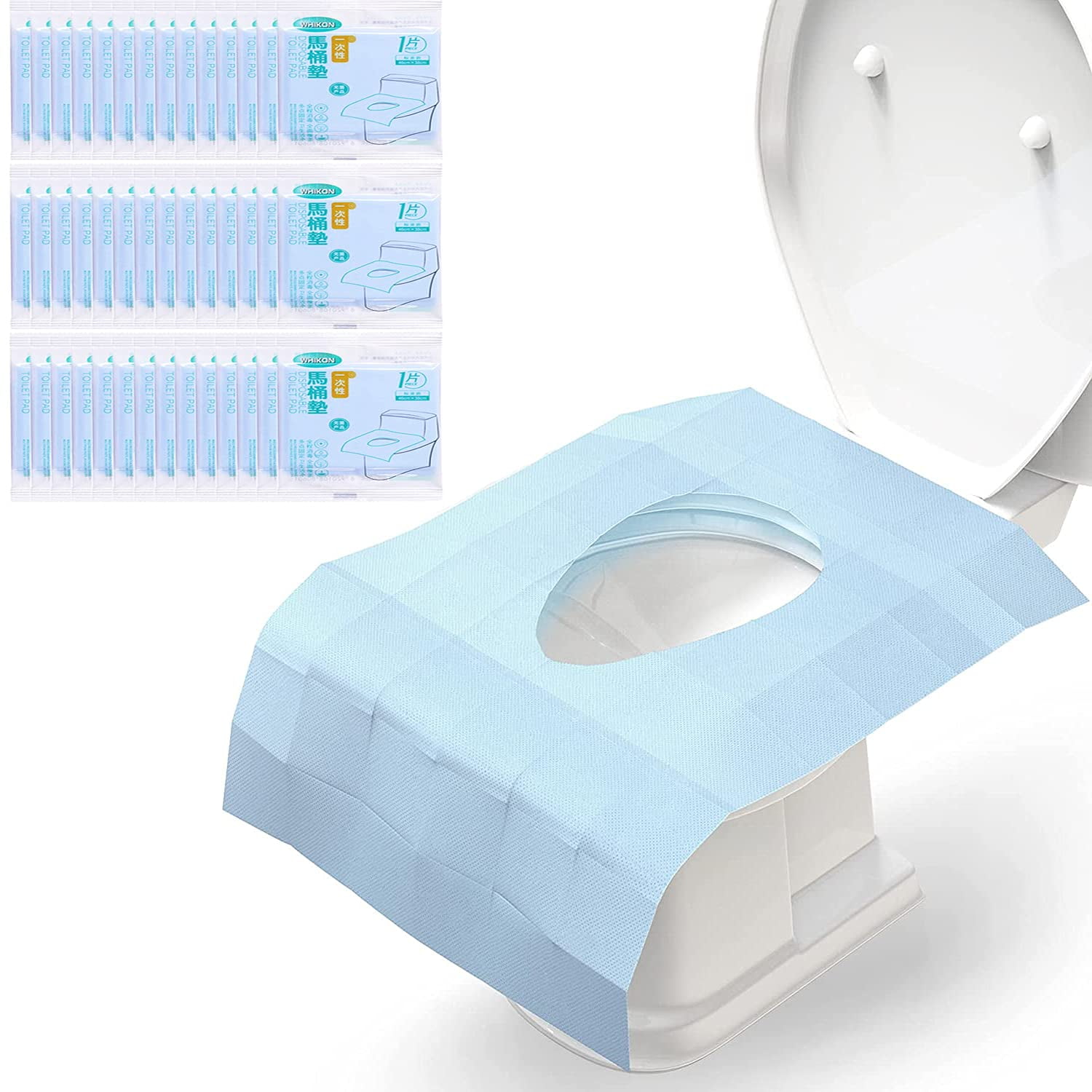 Details about   Pocket Size Travel Wrapped Antibacterial Waterproof Disposable Toilet Seat Cover 