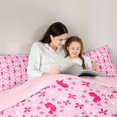 thumbnail image 4 of Manfei Dreamy Princess Bowtie Full Size Comforter Sets,Kawaii Bow Knot Bedding Comforter Set,Pink Reversible,3 Pieces,1 Comforter and 2 Pillowcases, 4 of 7