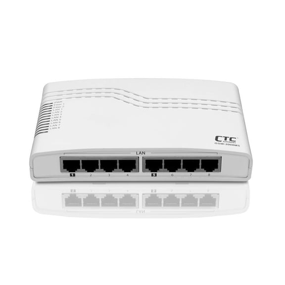 GSW-2008MS - Gigabit Ethernet 8 copper + 2 SFP ports, L2 web-smart managed switch, FTTH applications