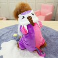 thumbnail image 5 of Unicornio Soft Fleece Pet Hoodie Costume Dress Warm Pet Pijama Ropa Mono de cuatro piernas Vestido de cosplay MFZFUKR CPB-DE-LYY2152-4, 5 of 5