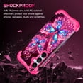 thumbnail image 6 of Casetego for Samsung Galaxy S25 Plus 5G Case,Glow in The Dark Three Layer Heavy Duty Sturdy Shockproof Protection Rugged Hard PC+Soft TPU Bumper Case for Galaxy S25 Plus,Pink Blue Butterfly, 6 of 7