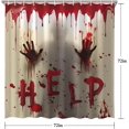 thumbnail image 4 of Halloween Bloody Shower Curtain, Spooky Horror Scary Shower Curtain Set with 12 Hooks, Halloween Shower Curtains for Bathroom Decor, 72x72 Inch, 4 of 6