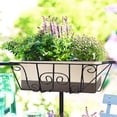 thumbnail image 3 of 3 Pack 12 Inches Flower Window Planter Plastic Vegetable Planters with Trays Vegetables Growing Container Garden Flower Plant Pot, Large Indoor Plant Pot for Balcony, Patio, Garden( Beige), 3 of 8
