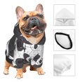 thumbnail image 3 of Fotbe Black And White Sheeps Sudadera con Estampado para Perros Pequeños – Suéter con Capucha para Mascotas, Tela Suave de Forro Polar con Bolsillo-Large, 3 of 7