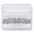 thumbnail image 3 of 2xCrystal AAA Zircon 8 Dientes Superiores Y 8 Dientes Inferiores Hip Hop Boca Grill Plata Sunnimix Boca Dientes Parrillas Tapas, 3 of 8