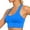 Blue, variant on Womens Casual Tops Solid Color Crop Neck Crop Tops for Women,Black,L