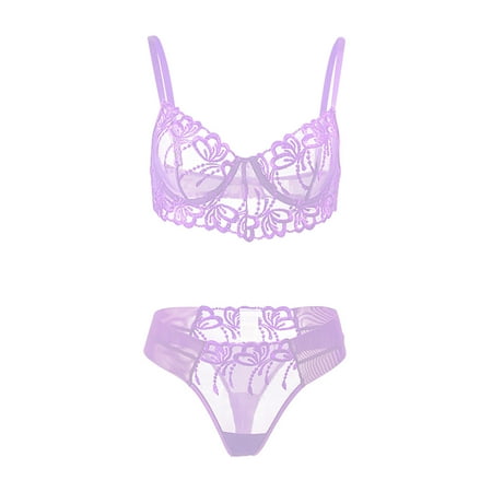 

Lingerie For Women Deals!Kizly Womens Lingerie Women s 2023 Spring And Summer New Lace Embroidery Underwear Sexy Two-piece Set Anniversary Gift For Her