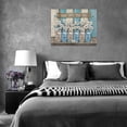 thumbnail image 6 of Daisy Wall Art Christian Bible Verses Wall Decor Blue Daisy Butterfly Bathroom Pictures Painting Canvas Print Home Decoration For Living Room Kitchen Bathroom Bedroom Framed 16"x12", 6 of 6