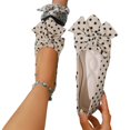 thumbnail image 5 of Willtoo Women Polka Dot Bow Ballet Flats Square Toe Shallow Slip On Mary Jane Shoes Lightweight Soft Sole Fashion Casual Flat Shoes, 5 of 6