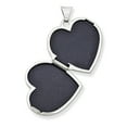 thumbnail image 2 of 14k White Gold Polished Heart-Shaped Domed Locket, 2 of 3