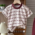thumbnail image 4 of Splozh Toddler Boy Clothes 1-12 Years Summer Outfits Short Sleeve Shirt Shorts Baby Boy Casual Clothes,Wine,11-12 Years, 4 of 5
