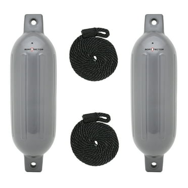 Extreme Max 3006.7444 BoatTector Inflatable Fender Value 2-Pack - 4.5" x 16", Gray
