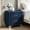 Blue, variant on AUU Velvet Upholstered 2-Drawer Nightstand with Nailhead Trim and Crystal Chrome Pulls – Contemporary Bedroom Side Table
