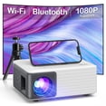 thumbnail image 1 of Miniproyector AKIYO WiFi Bluetooth 1080P compatible con 720P, 1 of 8
