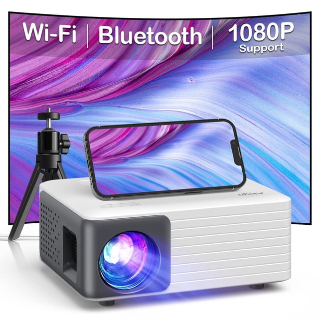 Miniproyector AKIYO WiFi Bluetooth 1080P compatible con 720P