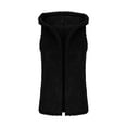 thumbnail image 3 of Vibrex Fashion Women Solid Color Vest Sleeveless Open Front Long Cardigan Plus Size Flannel Coat Winter Warm Fuzzy Coat with Pockets Sleeveless Fleece Jacket Long Warm Winter Coat Outerwear, 3 of 8