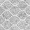 thumbnail image 2 of Pasargad Home Paris Shag Moroccan 9' x 12' Hand-Woven Microfiber and Cotton Silver/Ivory Rug - All Ages, Indoors, 2 of 5