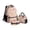 B, variant on 3-Piece Bow Print Backpack Set for Girls, Polyester School Backpack with Lunch Tote Bag & Pencil Case, Lightweight Student Schoolbag Kit,D