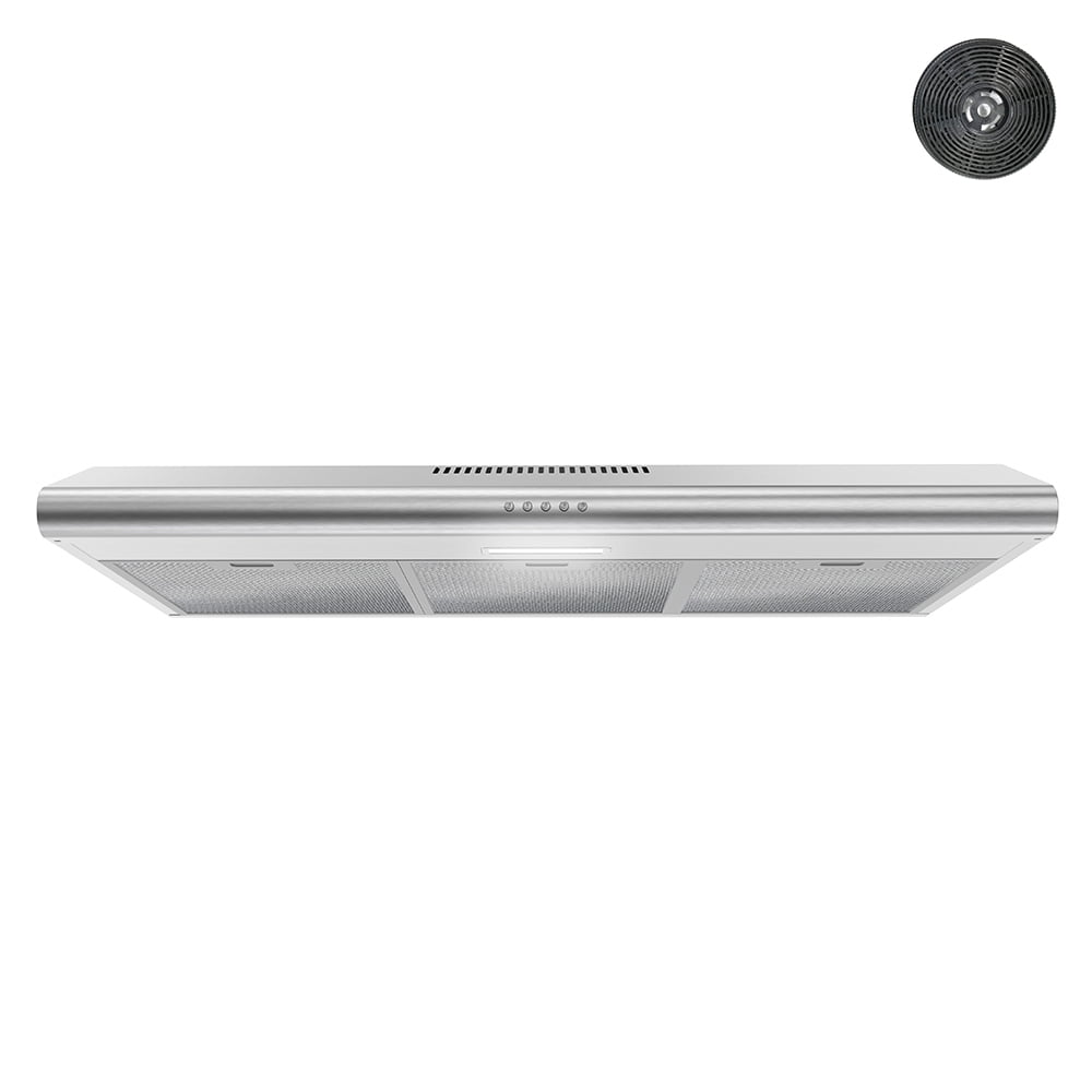 Streamline 36 in. Amendola Convertible Undermount Range Hood in Brushed Stainless Steel with Mesh Filters, Push Button Control, LED Light