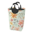 thumbnail image 1 of XMXT Large Collapsible Laundry Hamper, Flowers Petals Pattern Design Laundry Basket with Aluminum Handle, 50L Green, 1 of 7