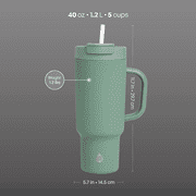 TAL 40oz Stainless Steel Hudson Tumbler with Straw, Sage